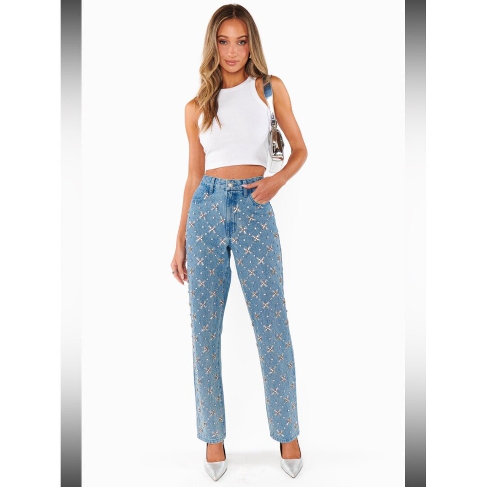 Show Me Your MuMu Icon Jeans Jeweled Indigo 31